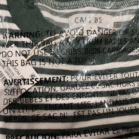 CALI BE Dark Green Off white
Horizontal Stripe Oversized
Crew neck Pullover S - Picture 10 of 10